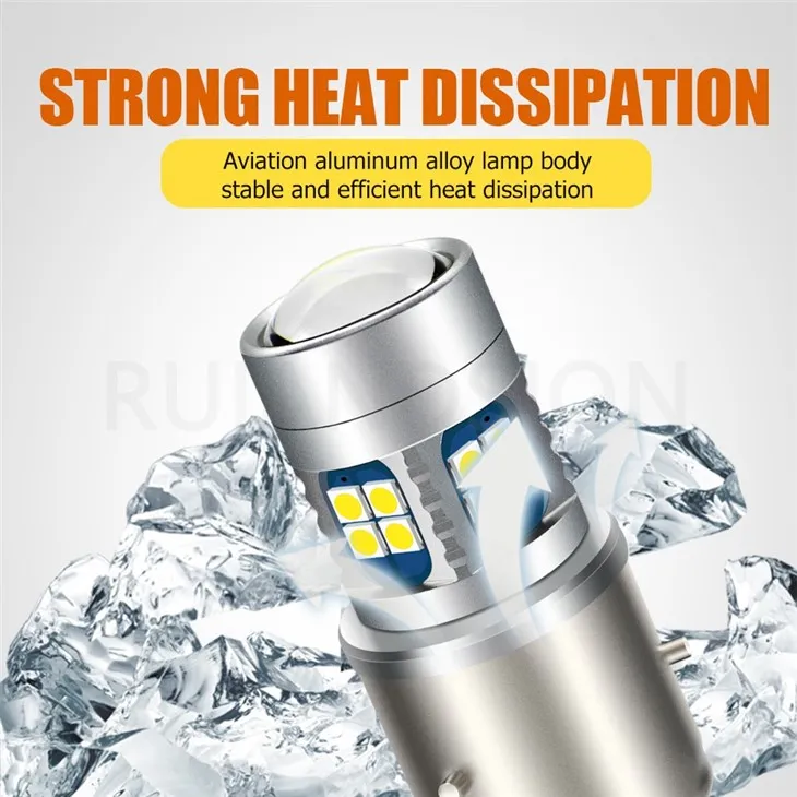 Ruiandsion BA21S Super Bright 6V Motorcycle Headlight Bulb Free Sample 6-24V White