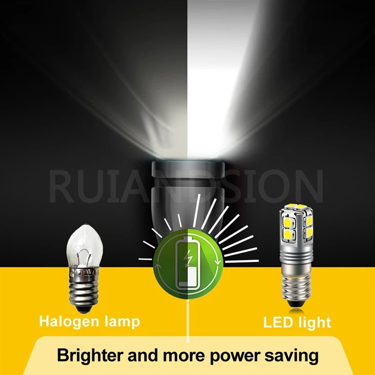 Ruiandsion E10-3030-10 Maglite Replacement Bulb LED Flashlight Motorcycle Headlight 6-40V White